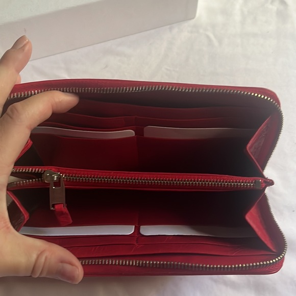BALENCIAGA Leather Zippy Long Wallet in Red - Picture 4 of 10